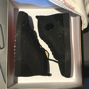 NIB CHRISTIAN LOUBOUTIN LOUIS P STRASS FLAT 43